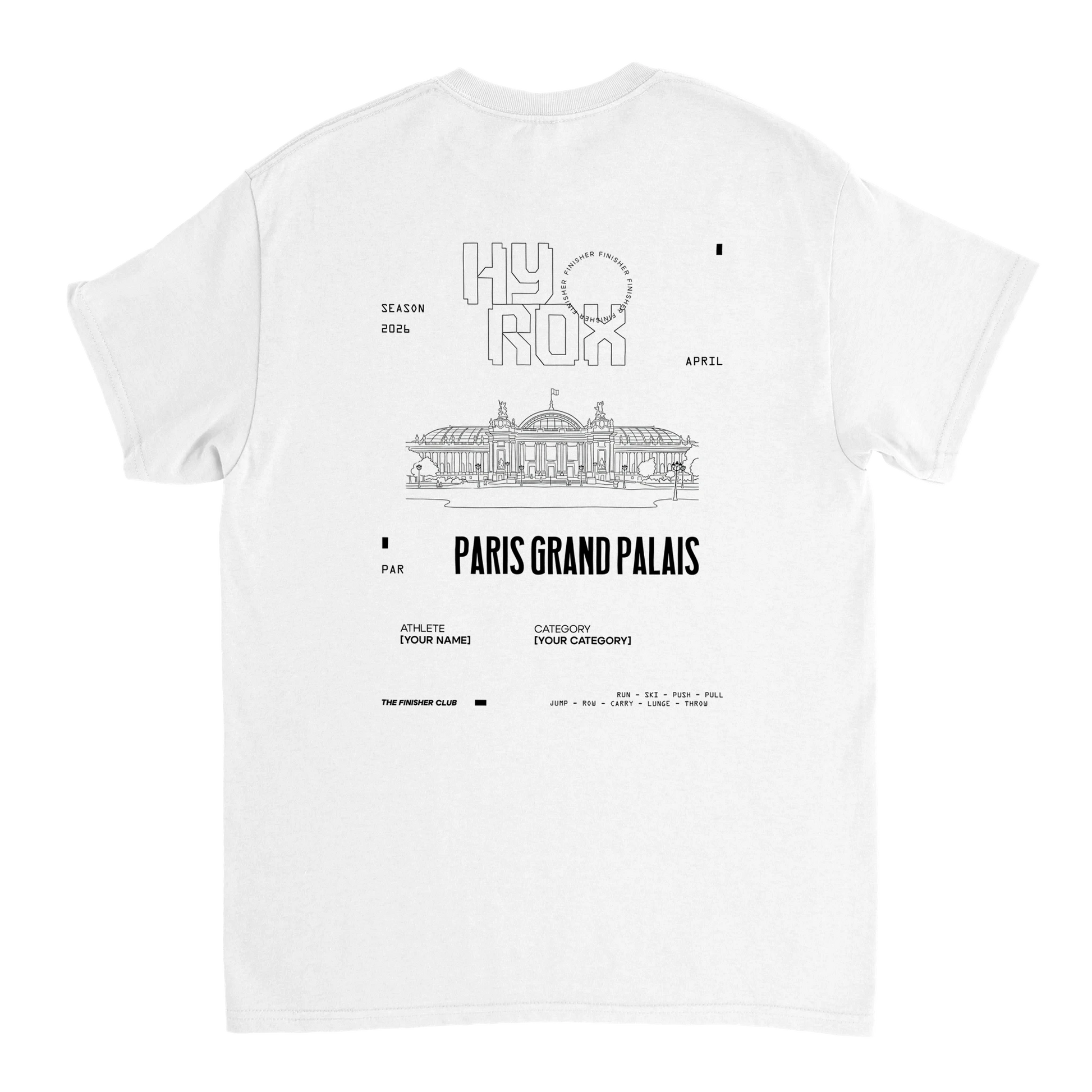 t-shirt hyrox paris personnalise